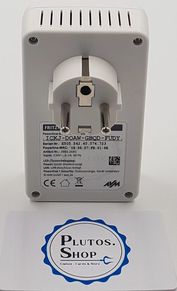 AVM FRITZ Powerline 1000e Gigabit Netzwerk LAN 1200Mbps Adapter Powerlan dlan - Bild 2 von 2