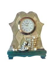 VGUC Quartz Roman Numerals Desktop Collectible Golf Club Clock Decor