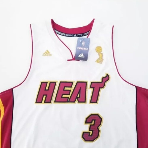Adidas Dwyane Wade 2012 NBA Finals Championship Jersey Mens Size L Length+2 - Picture 3 of 11