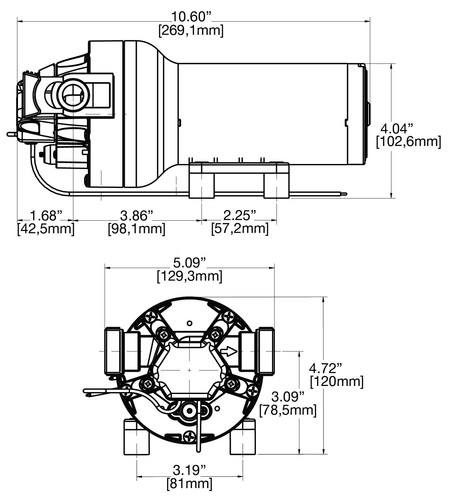 Flojet R8500344A VersiJet 5.0 Pompa a pressione per acqua, 18,9 LPM, 4,8 bar, S/ - Foto 2 di 4