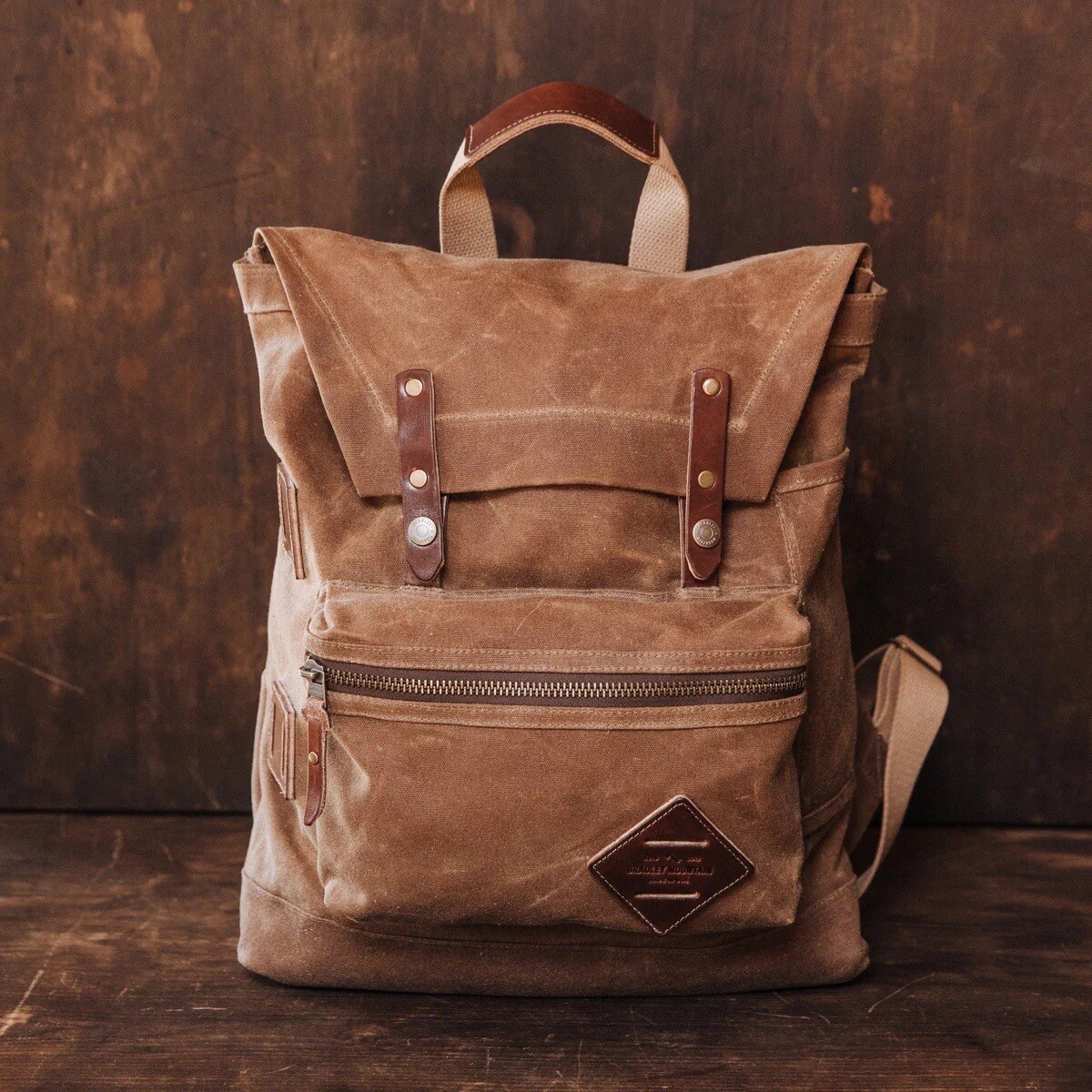 Bradley Mountain Muir Pack Waxed Canvas Backpack - Brush Brown 