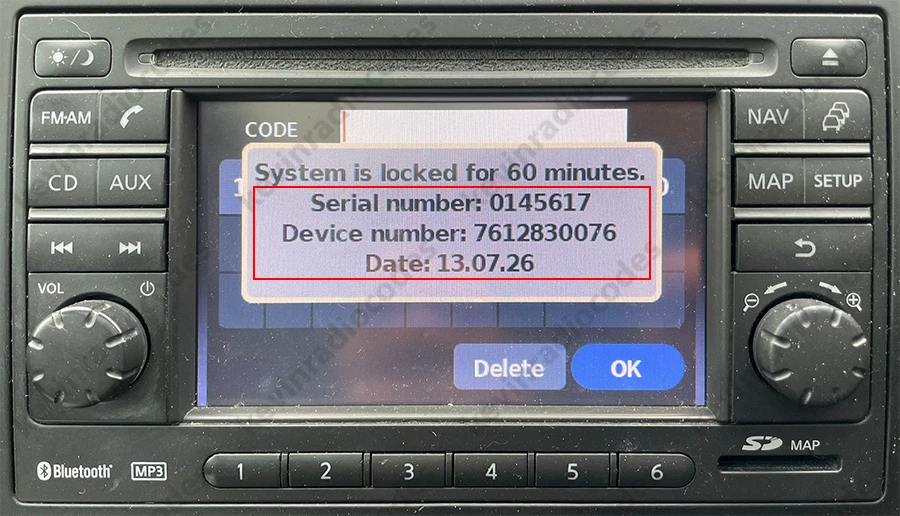 ✅NISSAN RADIO DEKODIEREN PIN CODE JUKE MICRA NAVARA NOTE NV200 QASHQAI X-TRAIL✅ - Bild 2 von 4