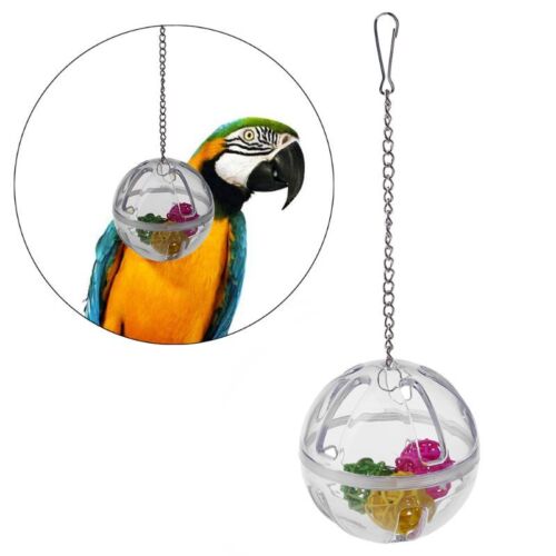 Parrot Chew Toy Balls Durable Reusable Clear Hollow Pendant Ball Toy - Picture 7 of 8