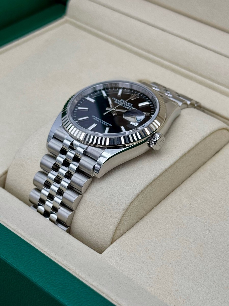 りゅう NEW 2025 Rolex Datejust 36mm 126234 Stainless Steel Jubilee Black
