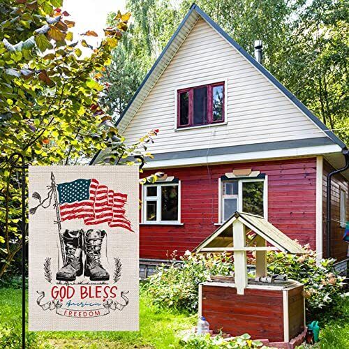 4th of July Decorations Garden Flag 12x18 Inch Double Sided Patriotic Memorial - Picture 2 of 7