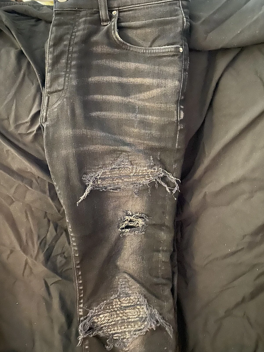 Amiri Mx1 Black Bandana Jeans size 29
