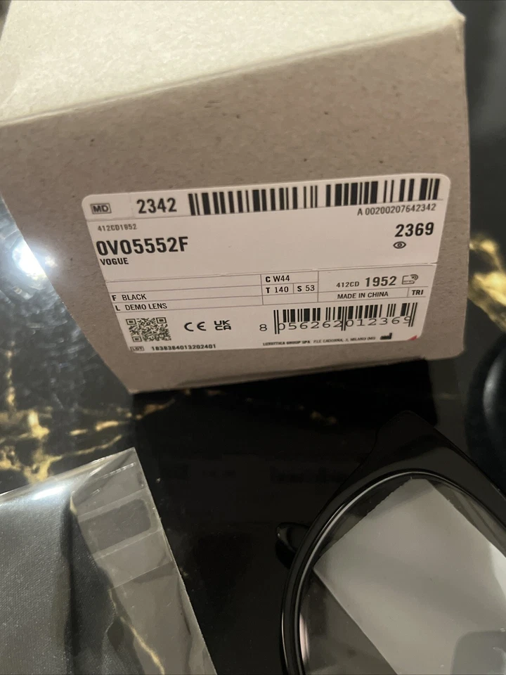 VOGUE 0V05552F 2369 Black Demo Lens Women's Eyeglasses - Image 4 of 4