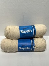 lot of 3 vintage Dawn Seyelle YARN - Creamy White FISHERMAN 336