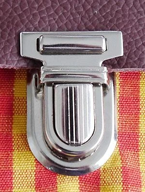 2 Steckschloss Mappenschloss Taschenverschluss silber  26mm 4 teilig - Bild 2 von 4