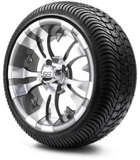 MODZ 14" Vampire Gunmetal Golf Cart Wheels and Tires (205-30-14) - Set of 4