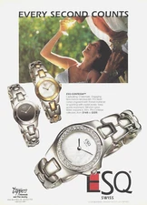 1998 ESQ Contessa Watch Esquire Swiss Tapper's vintage Print AD Advertisement