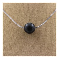 Steine Und MinéRaux. Halskette 1 Perle Seraphinit 8 MM Kette Stahl Edelstahl
