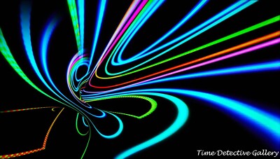Neon Light Trails No. 1 - Poster in 6 Sizes