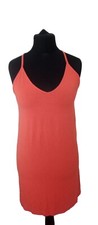 Miss Selfridge Womens Orange Dress Size 8 V-Neck Pullover