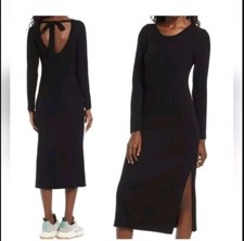 WAYF Dede x Emily Hollie Ribbed Sweater Dress