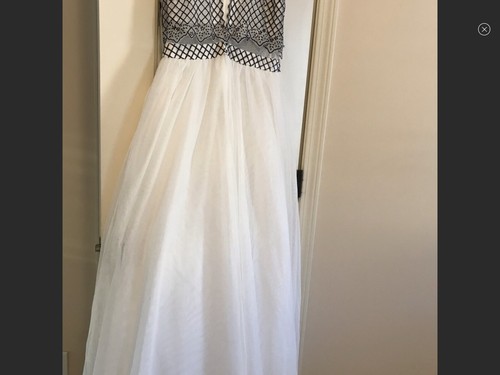 Abito da ballo formale nuovo ballo matrimonio marca Teeze Me vestito bianco e nero - Foto 11 di 11