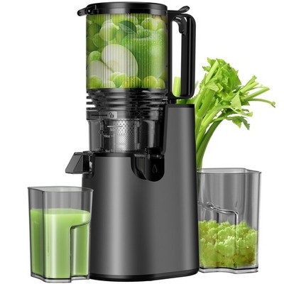 5.4'' Large Feed Chute Cold Press Juicer - 350W Slow Masticating for Batch Use
