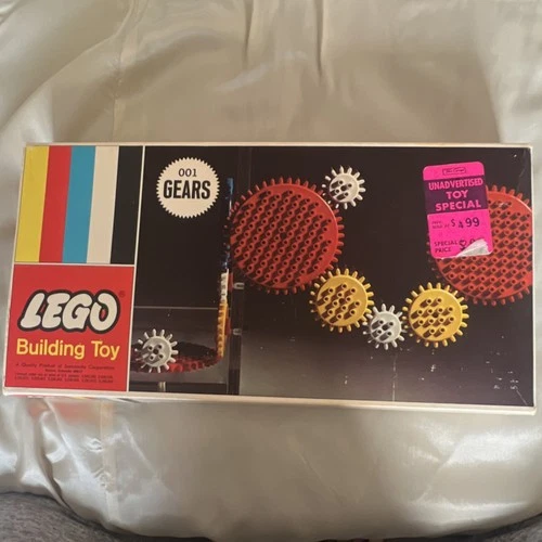 LEGO Samsonite Gears 001 Vintage Complete Set Boxed 43 Pieces 1965