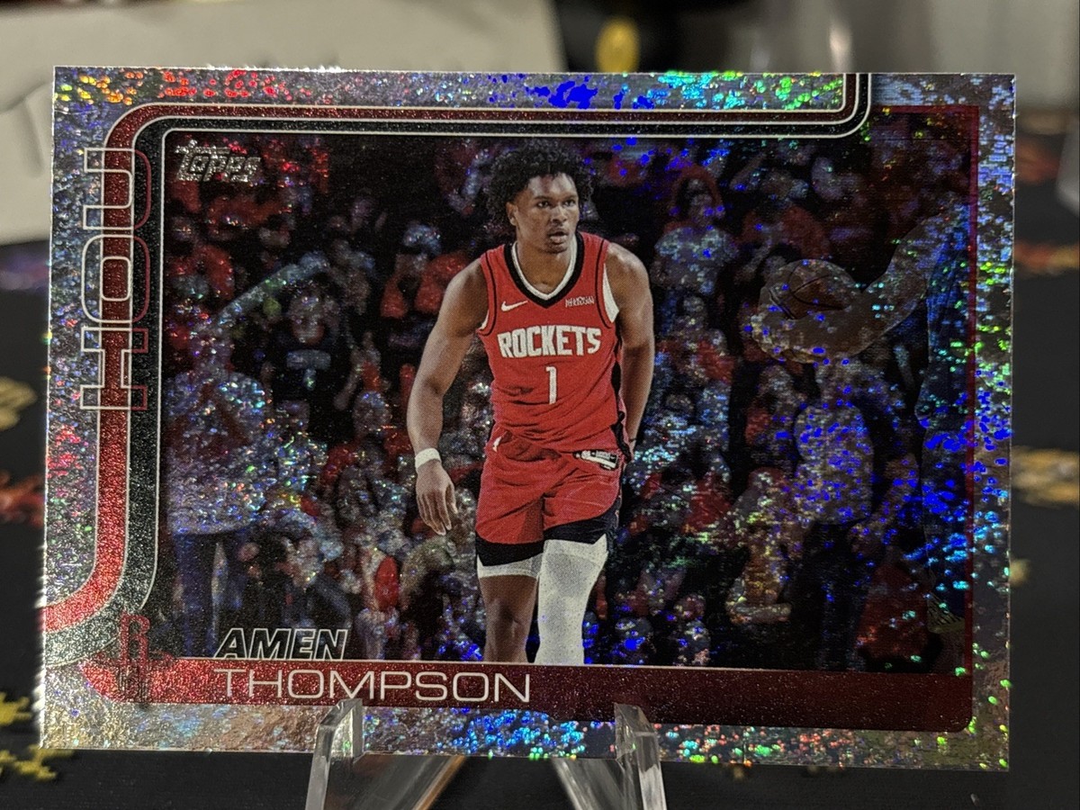 25-26 Topps NBA Flagship Basketball Amen Thompson Silver Holofoil