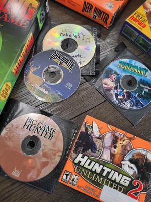 Lot of 10+ Boxes Vintage CD-ROM PC Hunting Games All In Great