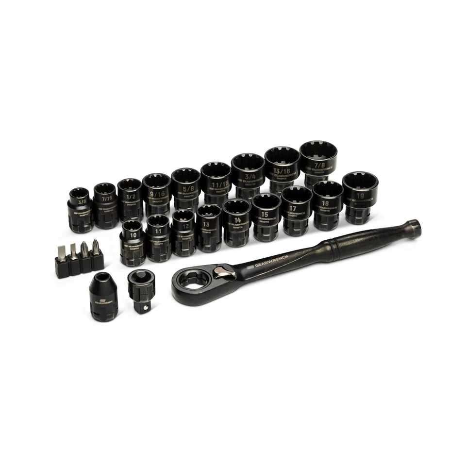 GEARWRENCH 25 Piece 3/8" Drive Pass Through Ratchet and Socket Set | GWX6PT25 - Image 1 of 1