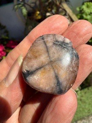 Chiastolite crystal Polished stone perect cross Talisman depression AA grade