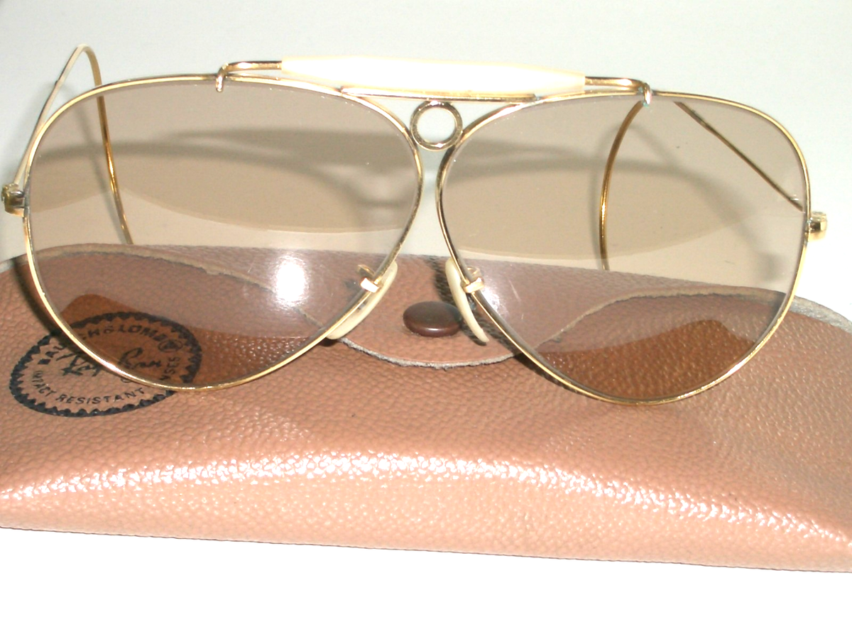 62mm VINTAGE B&L RAY-BAN 12K GF BROWN SELF DARKENING SHOOTING