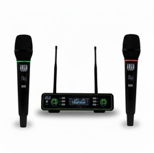 MUSYSIC MU-MF5U2 UHF Dual Wireless Microphone System 100 Ch Handheld Mics Pro