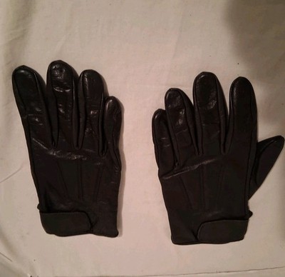 Genuine  Black Leather Soft Lined Dart Gloves