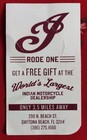 2023 'I RODE ONE" COUPON for Indian Motorcycle Dealership in Daytona Beach  — photo 1