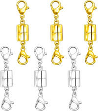 Double Lobster Clasp Magnetic Necklace Clasps and Closures 14K Gold and Silver M
