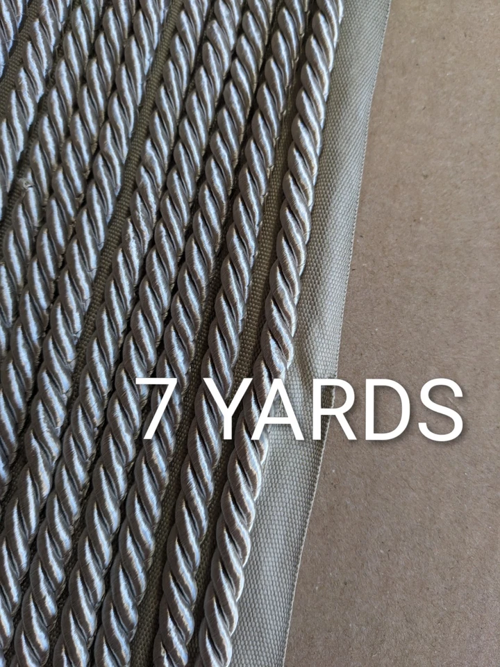 Costura cordón labial recorte trenza encuadernación tapicería almohadas artesanías 15 yardas musgo salvia Foto 4 de 4