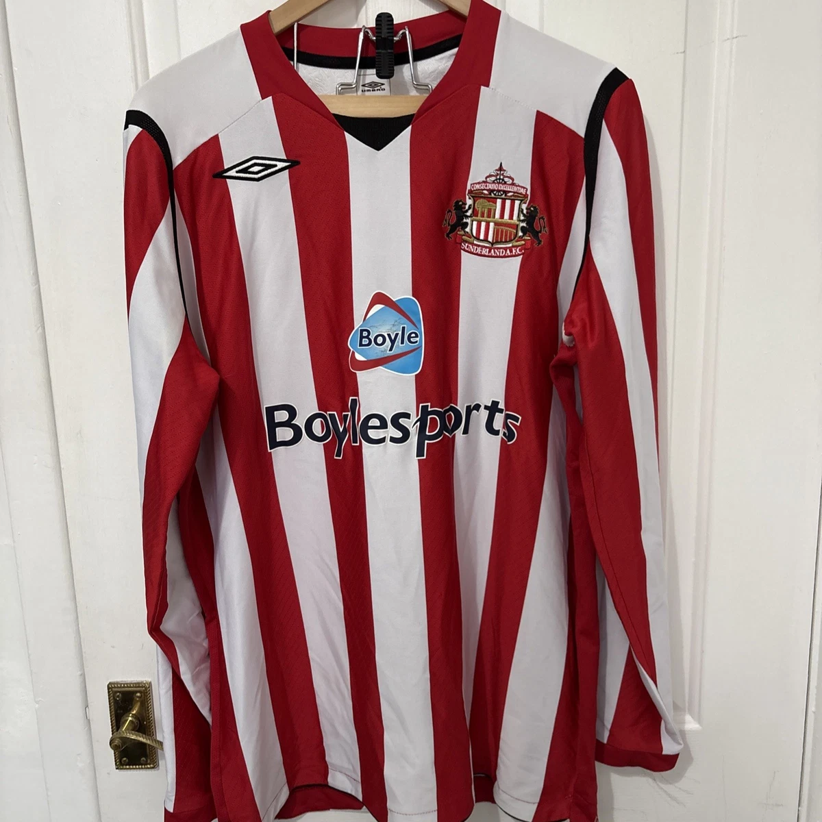 Maillot Vintage Sunderland AFC Umbro 2011-2012 Extérieur Bleu Taille XL