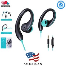Upgrade Wired Sports Earbuds with Ear Hooks, Running Headphones Secure Fit Wr...