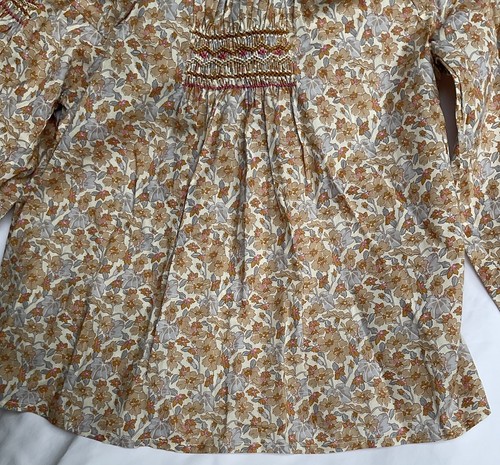 Bonpoint Liberty Of London Floral Betsy Pistachio Cotton Blouse Top 6 Yr Bonton - Picture 6 of 11