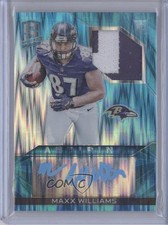 2015 Spectra Aspiring Neon Blue Prizm /25 Maxx Williams RPA Rookie Patch Auto RC