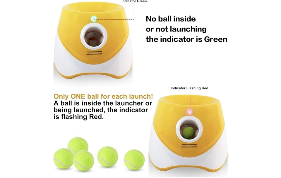 Automatic dog ball thrower launcher, with 6 mini balls For Small Medium Dogs - Image 2 of 4
