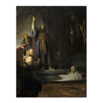 Die Auferweckung des Lazarus Rembrandt van Rijn Wandbild Poster Druck