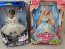 Vintage Barbie Blonde  Slipping Beauty & Swan Lake Afro American Bundle Doll
