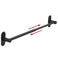 Towel Bar, Adjustable4.4inch - 25.2inch Towel Rack, Self Adhesive 1 Matte Black
