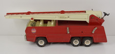 1970's Vintage Tonka Fire Ladder Truck Pressed Steel Red  White WORKS 