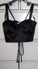 Ladies Trixxi Black Strappy Lace Back Bustier size L