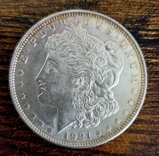 1921 Morgan Silver Dollar (AU)