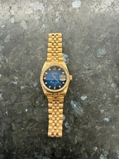 Rolex Presidential Datejust 16238 Watch 36mm Blue Vignette Diamond Factory Dial