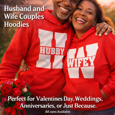 Sudaderas con capucha para parejas de esposo y esposa | San Valentín, boda y aniversario