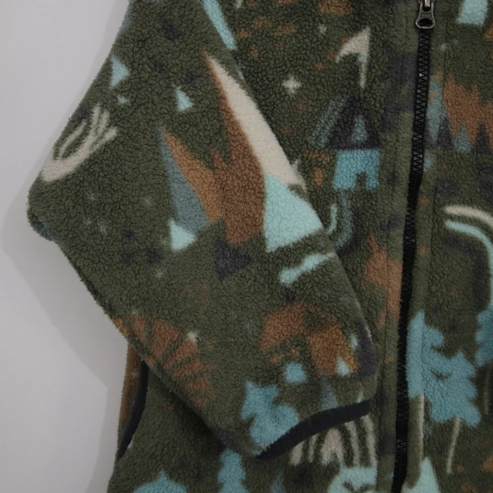 Chaqueta Patagonia Bebé 12-18 Meses Verde Synchilla Cárdigan Polar Con Capucha Cremallera Foto 3 de 4