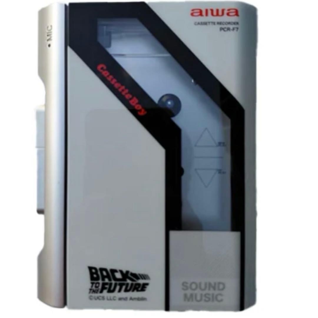 d*3様 aiwa PCR-F7 バック・トゥ・ザ・フューチャー+デロリアンキー Don Quijote Exclusive Back to the Future Cassette Player Aiwa