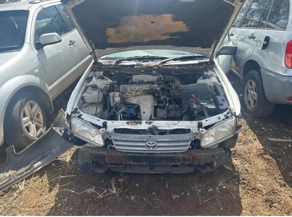 1999 Toyota Camry Driver Seat Headrest Gray Cloth 97-01 #B113 - image 3 of 4