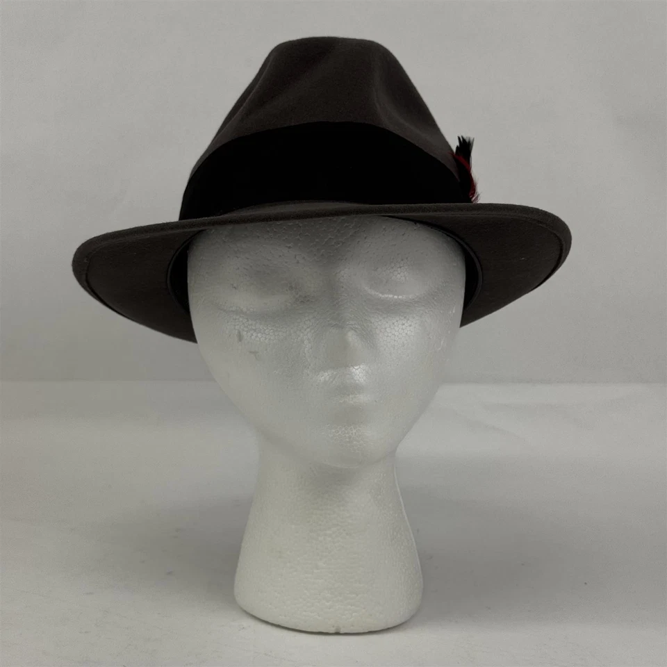 Sombrero Fedora de Lana Stetson Frederick Gris Cariboul Para Hombre Talla 7 1/2 Foto 3 de 4