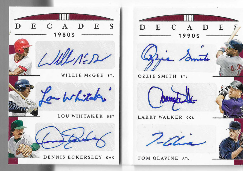 2019 PANINI NATIONAL TREASURES BASEBALL DECADES BOOKLET, 6 AUTOS, 02/10